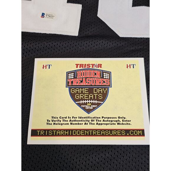 Troy Smith Autographed/Signed Jersey Beckett Sticker Black Custom Jersey - Picture 5 of 10